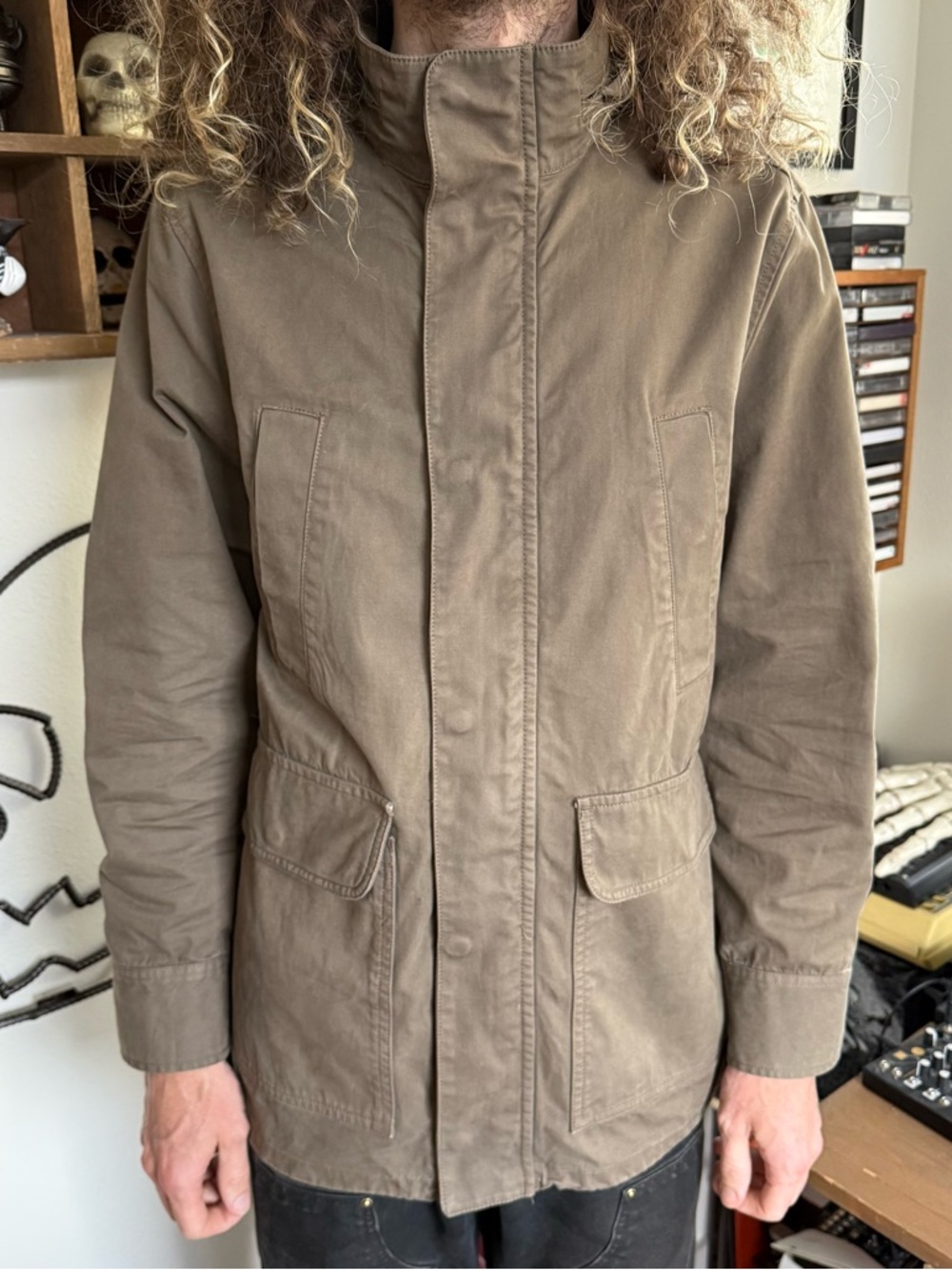 Madewell Cargo Green Field Jacket with Packable Hood ~ Size XS